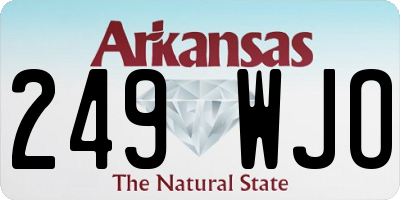 AR license plate 249WJO