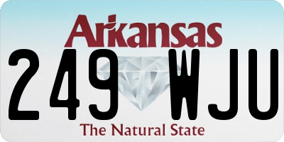 AR license plate 249WJU
