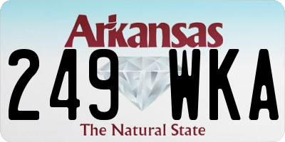 AR license plate 249WKA