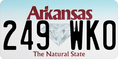 AR license plate 249WKO
