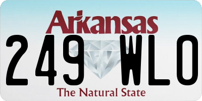 AR license plate 249WLO