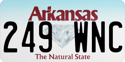 AR license plate 249WNC