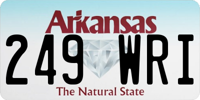 AR license plate 249WRI