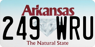 AR license plate 249WRU