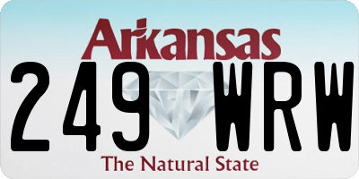 AR license plate 249WRW