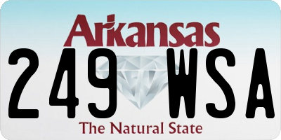 AR license plate 249WSA