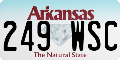 AR license plate 249WSC