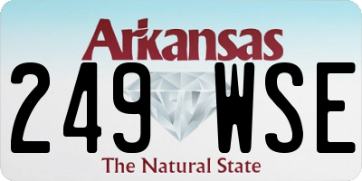 AR license plate 249WSE