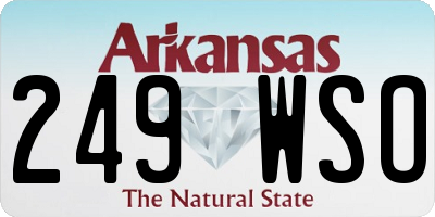 AR license plate 249WSO