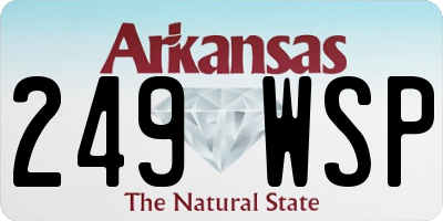 AR license plate 249WSP