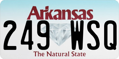 AR license plate 249WSQ