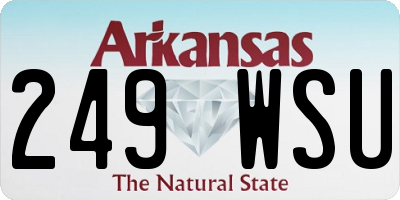 AR license plate 249WSU