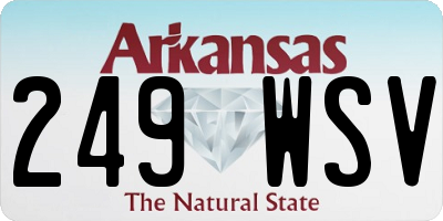 AR license plate 249WSV