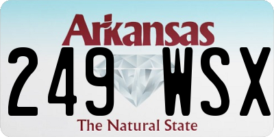 AR license plate 249WSX