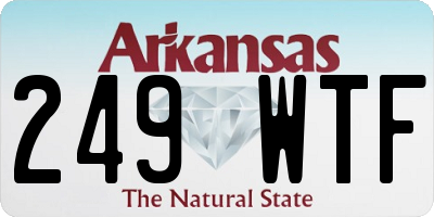 AR license plate 249WTF