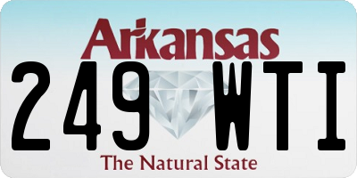 AR license plate 249WTI