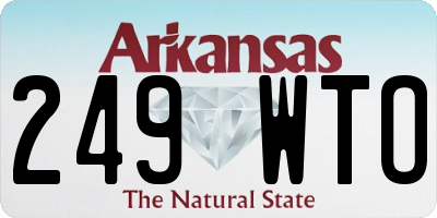 AR license plate 249WTO