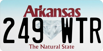 AR license plate 249WTR