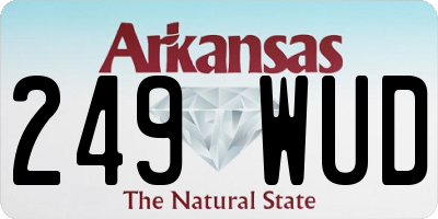 AR license plate 249WUD