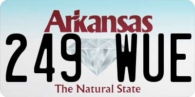 AR license plate 249WUE