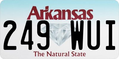 AR license plate 249WUI