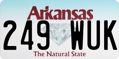 AR license plate 249WUK