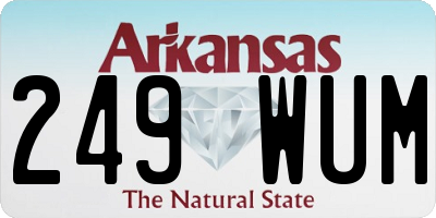 AR license plate 249WUM