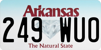 AR license plate 249WUO