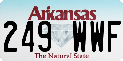 AR license plate 249WWF