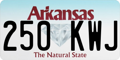 AR license plate 250KWJ