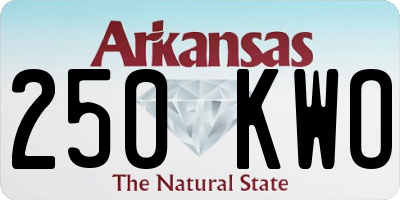 AR license plate 250KWO