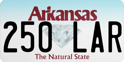 AR license plate 250LAR