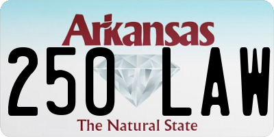 AR license plate 250LAW