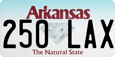 AR license plate 250LAX