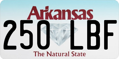 AR license plate 250LBF