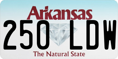 AR license plate 250LDW