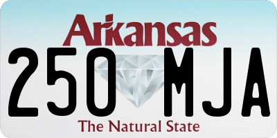 AR license plate 250MJA