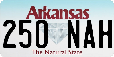AR license plate 250NAH