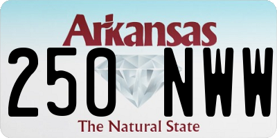 AR license plate 250NWW