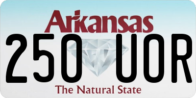 AR license plate 250UOR