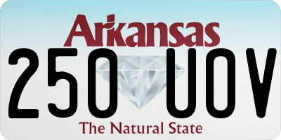AR license plate 250UOV