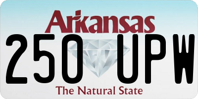 AR license plate 250UPW