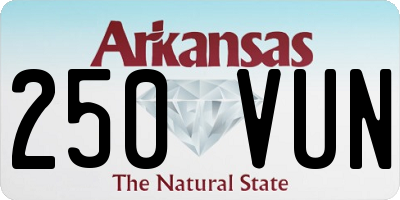 AR license plate 250VUN