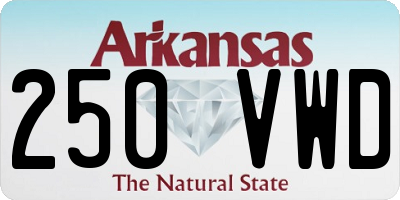 AR license plate 250VWD