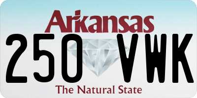 AR license plate 250VWK