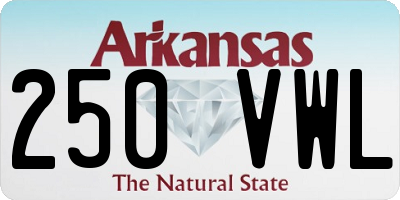 AR license plate 250VWL