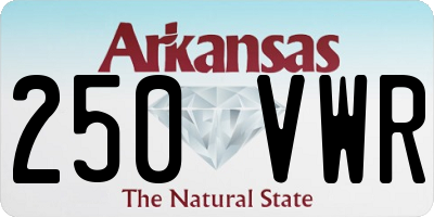 AR license plate 250VWR