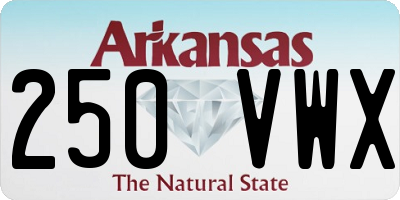 AR license plate 250VWX