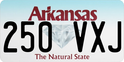 AR license plate 250VXJ