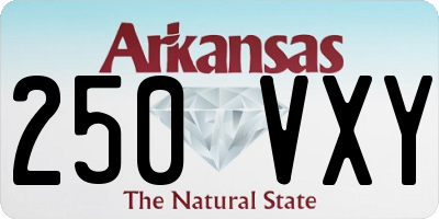 AR license plate 250VXY